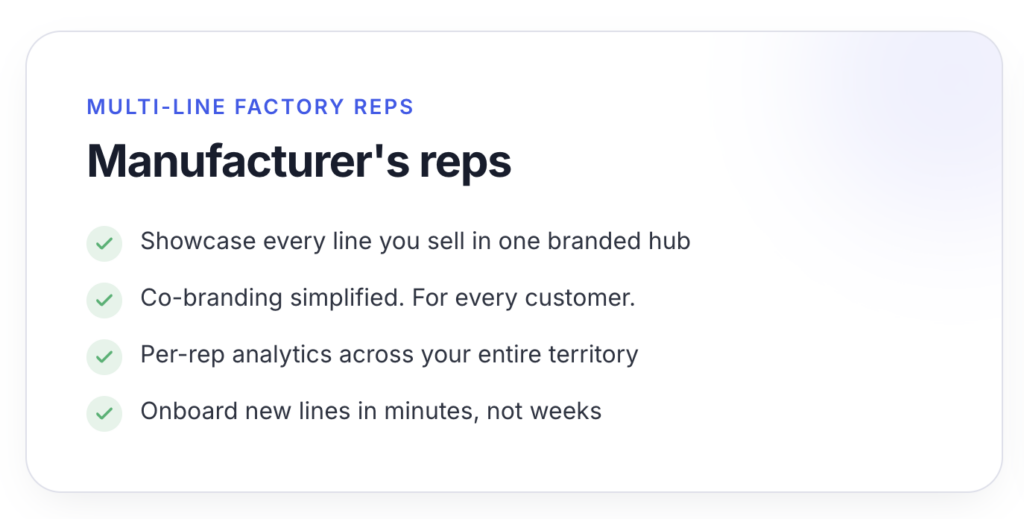 Manufacturer reps